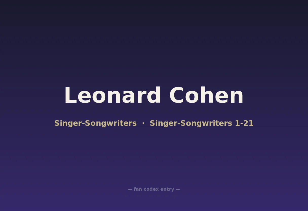 Leonard Cohen